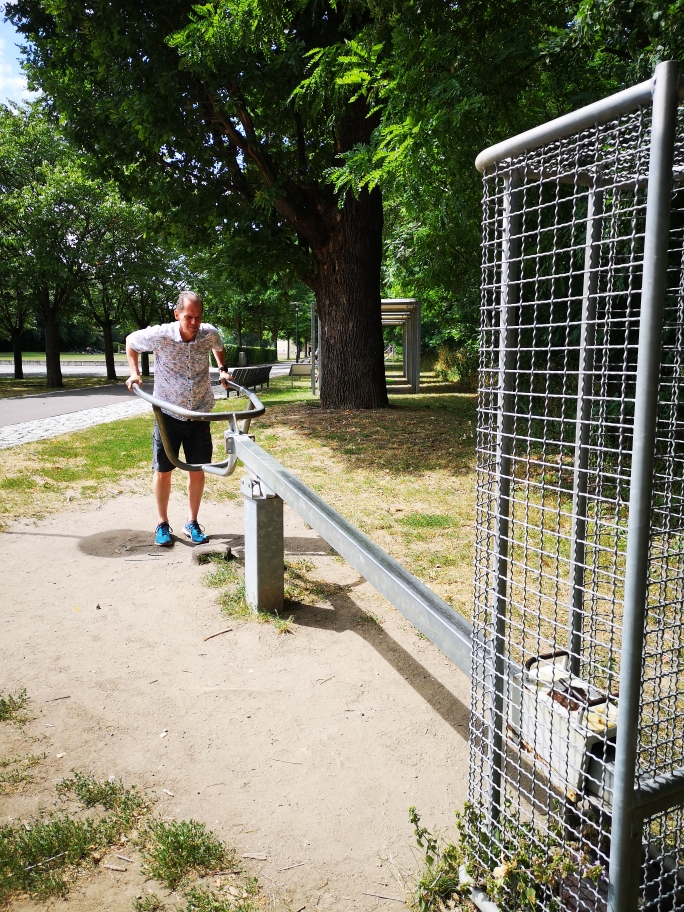 Torsten beim Outdoor-Sport im Elbauenpark